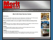 Tablet Screenshot of meritsteel.com